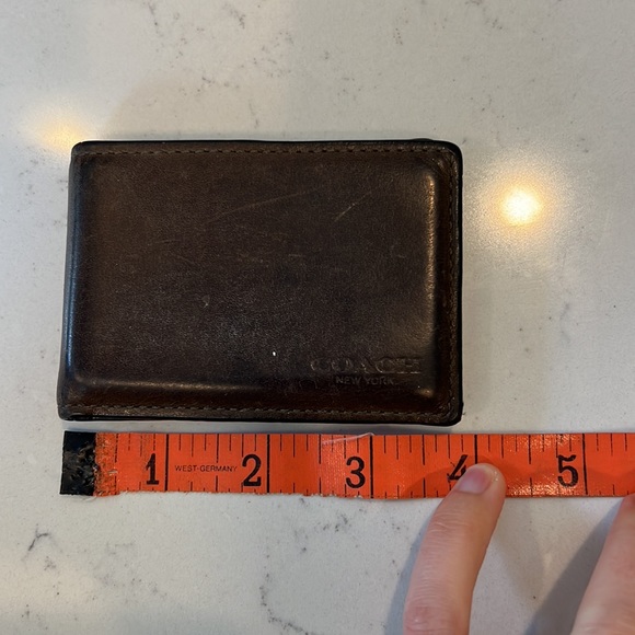 Coach men’s leather wallet - Hunter green/brown - Picture 2 of 4